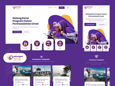 Patungan Bareng - Charity Platform campaign charity crowdfunding funding patungan purple ui web