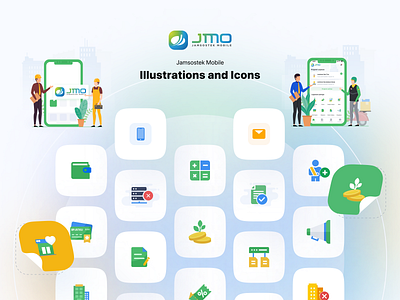 JMO-Jamsostek Mobile Icons & Illustrations