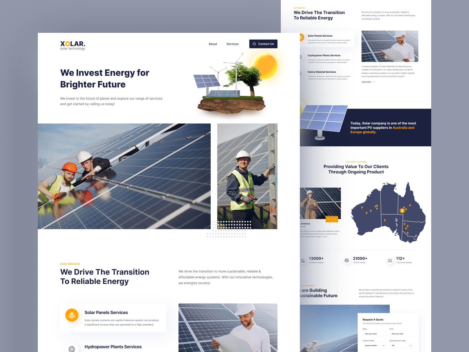 XOLAR Landing Page