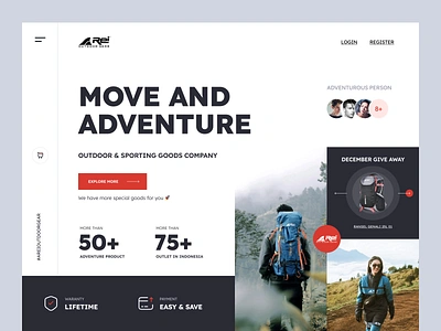 #Exploration : AREI Website Header (FREE Download) apparel arei areioutdoorgear backpack bag camping climb equipment exploration gear header hiking mountain outdoor ransel shop ui website