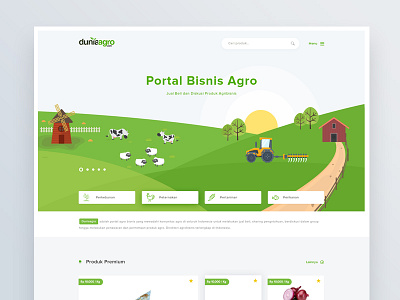 DuniaAgro Landing Page Exploration agribisnis agriculture community duniaagro farmer field green home page landing page marketplace ui vegetable