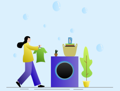 Laundry design flat icon illustration ui
