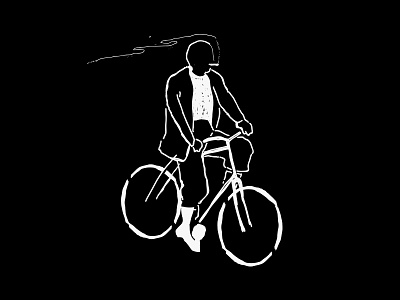 The Peddler bike black and white bw cycle illustration peddler ride the peddler