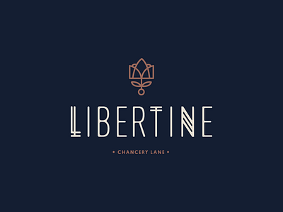 Libertine — Icon & Typemark branding florist flowers illustration libertine logo