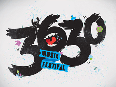 3630 Music Festival blue cupcake duck festival green logo lollipop music numbers rock n roll