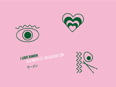 I ♥ Ramen Shop branding eye identity love ramen shop