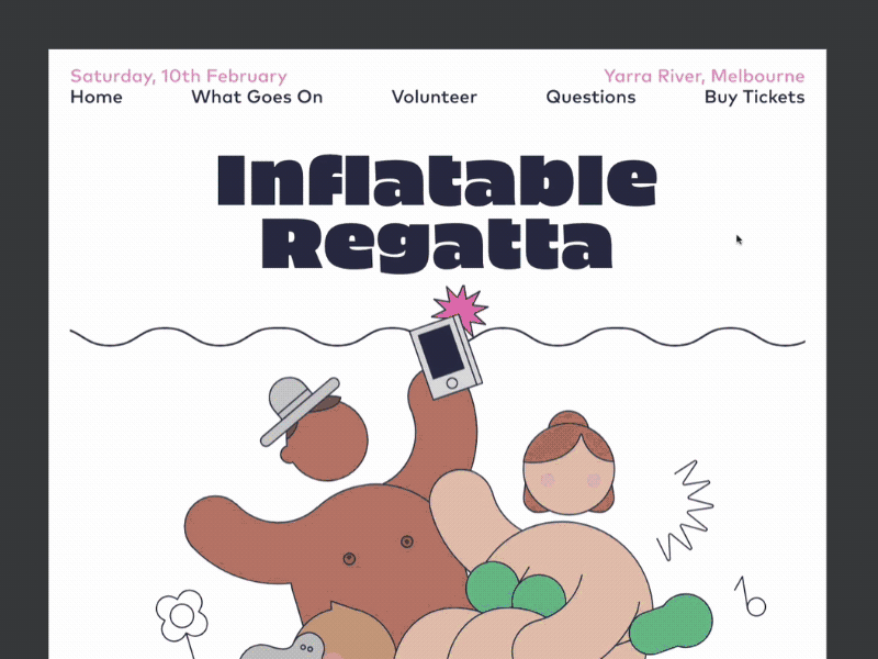 Inflatable Regatta (1 of 2) animation illustration svg ui ux web design web development