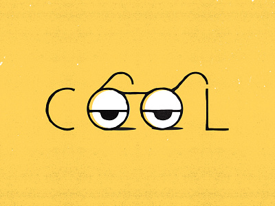 Cool Bananas bananas cool glasses typography yellow