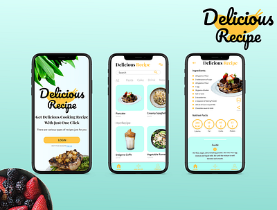 Delicious Recipe mobile design uiuxdesign