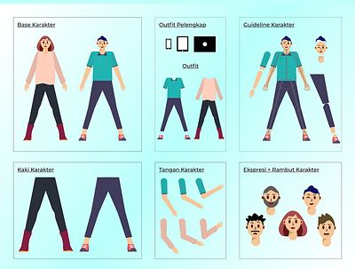 Character Set Design adobe adobe illustrator adobe photoshop adobe xd character character design design figma illustration set