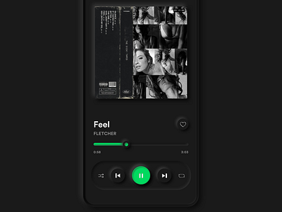 my redesign on Spotify's music player dailyui design mobile app mobile ui music music player neumorphic neumorphic design neumorphism neumorphism ui song spotify spotify cover ui ux