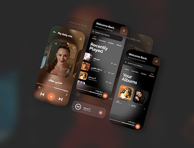 Music Player app concept design app concept design mobile music podcast uiux