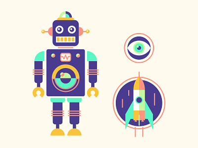 Robot, Space, Eye brand identity branding illustration illustration design logo logo designer logo inspiration logomark logos mark marks minimal logo minimal logo design minimal logos minimalist logo simple logo simple logo design simple logos symbol symbols