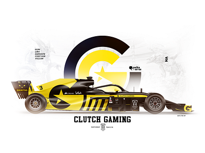 CLUTCH GAMING - F1 WORLDS LOL 2019 brand branding design f1 formula livery motorsport