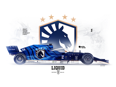 TEAM LIQUID - F1 WORLDS LOL 2019 automotive brand branding design f1 formula livery motorsport