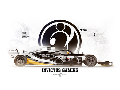 INVICTUS GAMING - F1 WORLDS LOL 2019 automotive brand branding design f1 formula livery motorsport