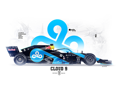 CLOUD 9 - F1 WORLDS LOL 2019 automotive brand branding design f1 formula livery motorsport