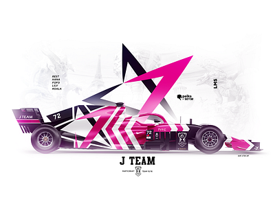 J TEAM - F1 WORLDS LOL 2019 automotive brand branding design f1 formula livery motorsport