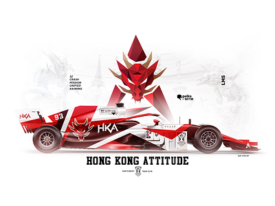 HONG KONG ATTITUDE - F1 WORLDS LOL 2019 automotive brand branding design f1 formula livery motorsport