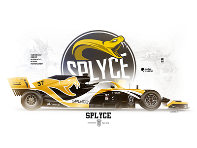 SPLYCE - F1 WORLDS LOL 2019 automotive brand branding design f1 formula livery motorsport