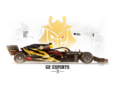 G2 ESPORTS - F1 WORLDS LOL 2019 automotive brand branding design f1 formula livery motorsport