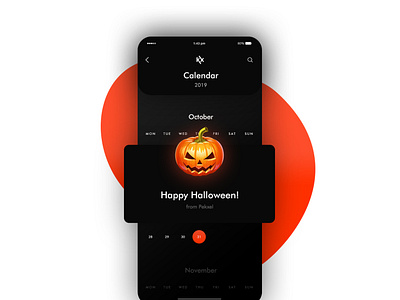 halloween app halloween pekxel ui uidesign