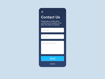 Contact Us (Daily Challenge #28) dailyui