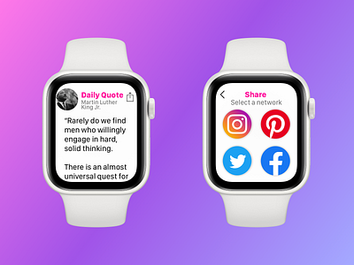 Share Button (Daily Challenge 10) dailyui iwatch share