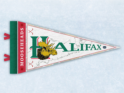 Halifax Mooseheads Pennant canada halifax hockey mooseheads