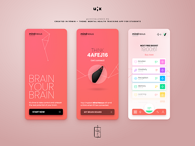 UIXChallenges #2 — Mental health tracking app for students