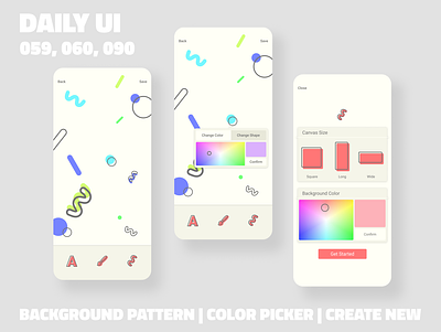 Design App // Daily UI Challenge app design icon ui web ios guide appdesign background pattern color palette color picker color tool create new daily100challenge dailyui 059 dailyui 060 dailyui 090 dailyuichallenge design app mobile design wallpaper app wallpaper design wallpapers