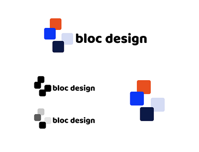 Bloc Logo branding color flat flat illustration graphic design icon logo logo design logotype sans serif typography ui ux vector webdesign