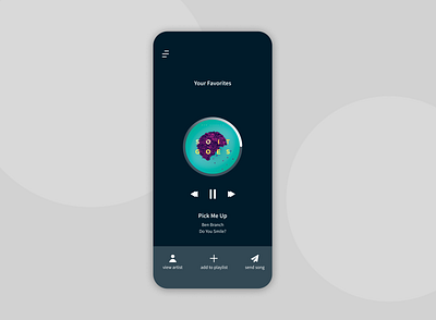 009_Music Player app design clean color daily 100 challenge dailyui icons ios minimalist mobile ui music player nav bar product design ui ux webdesign