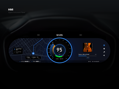 HMI Digital instrument panel car car ui car ui dashboard car ui design digital instrument panel hmi ui