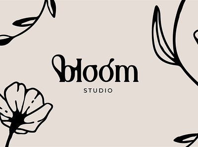 Bloom Studio branding design font graphic design hair illustration illustrator logo salon scissors shears studio type typography vector