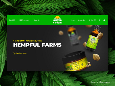 Hempful Farms Website Design cannabis website cbd web design cbd website hemp responsive website web design website weed website