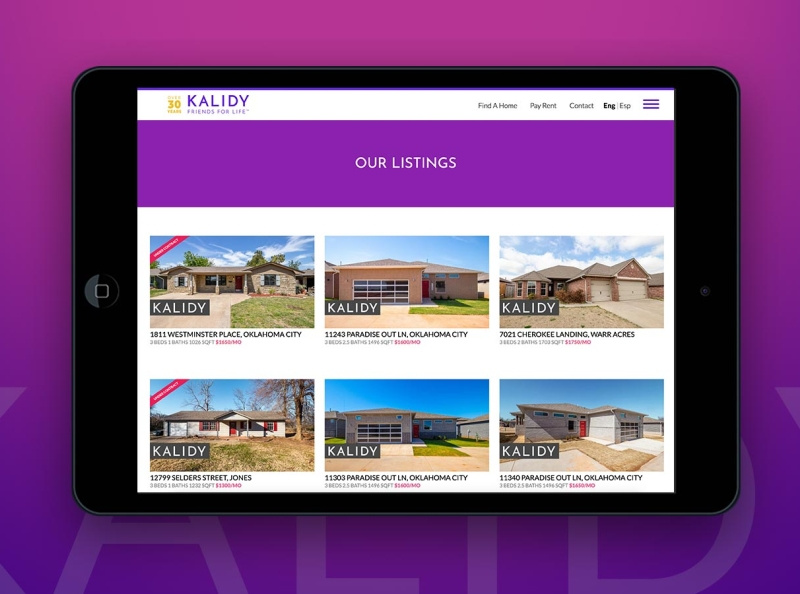 Kalidy Property Listings by Brittany Gober on Dribbble