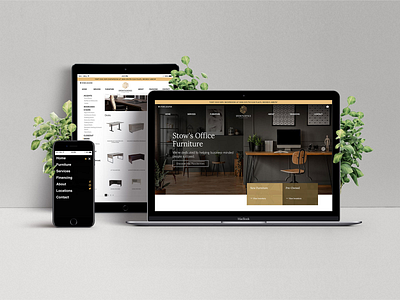Office furniture mobile website & landing page
