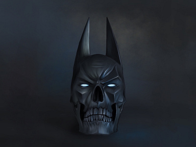The Batman art artwork batman batman movie dark knight dc dc comics design digital art drawing dribbble illustration painting skull the batman