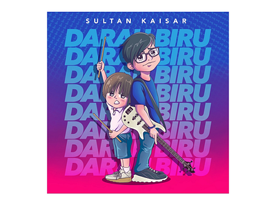 DARAH BIRU - Sultan Kaisar album arts artwork band cover art illustration song song cover art spotify
