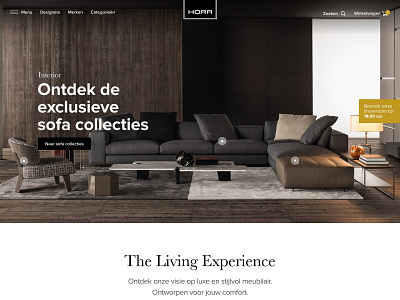 The Living Experience adobexd branding design designs e commerce grid identity inspiration interface logo menu minimal photo photography typography ui ux web webshop website