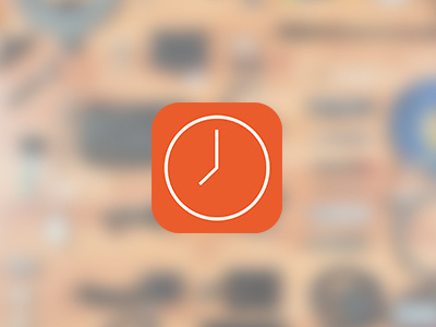 Hours iPhone Icon clock graphic design icon ios iphone kook simple