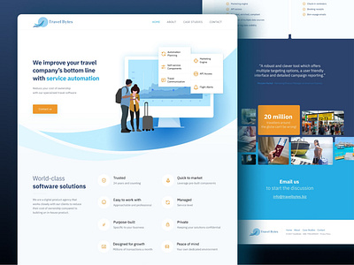 Travel Bytes Website design illustration interface design vector website
