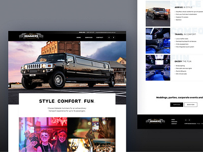 Adelaide Hummers Website design flat design interface design typography website