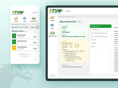 Harness Racing Australia web app design flat design icon illustration interface design typography ui ux vector