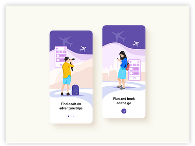 Trip Planning App Concept app design flat design icon illustration interface design minimal ui vector