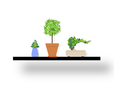 Floating Plant Shelf illustration vector
