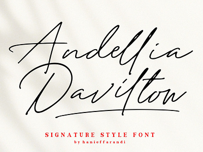 Andellia Davilton Signature Font