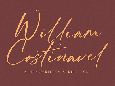 William Costinavel Script Font brand brush brush fonts calligraphy calligraphy fonts design dry font illustration logo vintage font