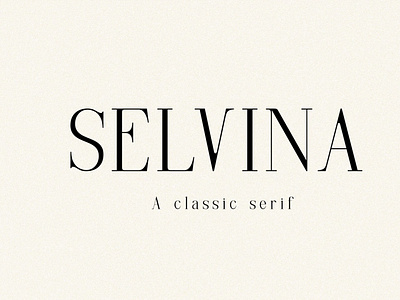 Selvina - A Classic Serif